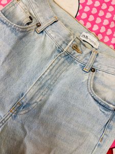 Light Wash Ripped Flare Jeans