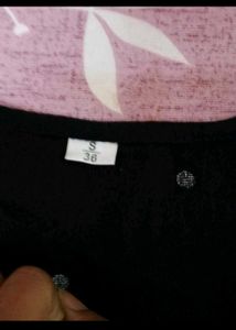 Boho Embroidered Black Tunic Top