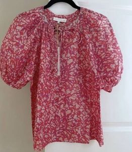 Red &amp; White Batik Print Kurta