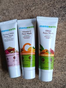 Mama Earth Face Wash Combo Of 3 Sealed Pack