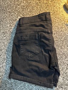 Black Denim Shorts