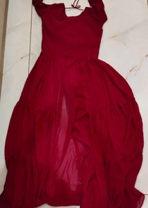 Elegant Maroon Embroidered Kurta