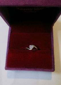 Heart Shape Gemstone Ring pure silver