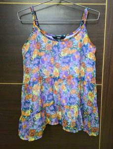 Floral Print Tiered Cami Top