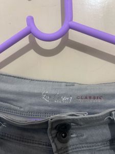 Gray High-Waisted Women Jeans Size 30