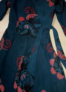 Paisley Print Wrap Dress