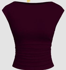 littlebox Chic Ruched Wine Top