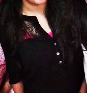 Elegant Black Lace Trim Blouse