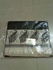 Sari Black And Golden Border