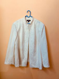 Dana Buchman Ivory Embellished Jacket