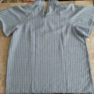 Chic Striped High Neck Top