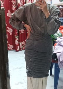 Bodycon Puffer Sleeves Dress New