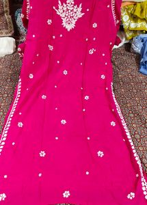 Lucknowi modal 6d work kurtis