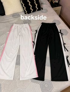 Trendy Wide Leg Tie-Up Pants