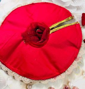 Red &amp; Gold Laddu Gopal Fancy Dress Size 5'6'7