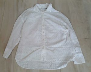 Chic White Broderie Anglaise Shirt
