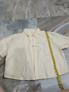 Casual Cream Button-Up Shirt