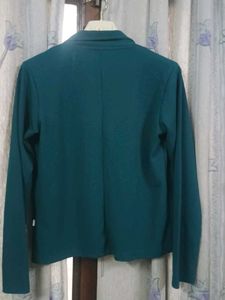 Teal One-Button Blazer