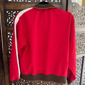 Like New Zara Red Track Bomber Jacket