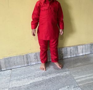 Red Kurta Set for Men