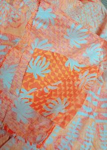 Orange Cotton Long Gown