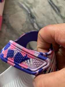 Adidas Girls Pink Camo Sandals