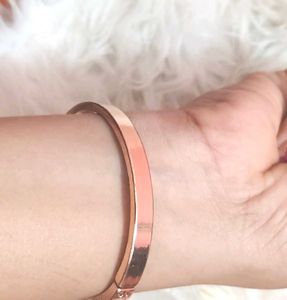 Elegant Rose Gold Tone Bangle Bracelet