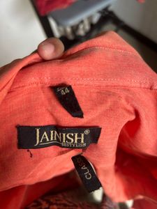 Men's orange formal Shirt