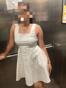 White Fit &amp; Flare Mini Dress