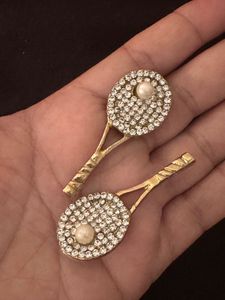 Vintage Rhinestones Tennis Racket brooches