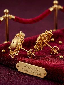 Gold plate Starburst earring