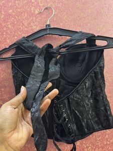 Black Lace Corset Top