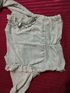 crop ruffle top