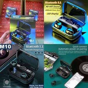 M10 Newest Earbuds With display case available