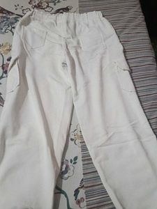 Cream Cargo Pants