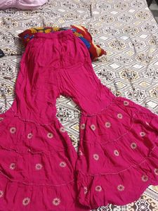 Embroidered Pink Kurta XL