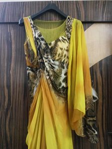 Stunning Yellow &amp; Animal Print Gown