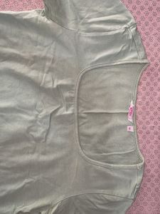 Soft Green Square Neck T-Shirt
