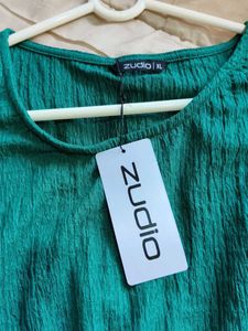 Emerald Green Casual Top Zudio XL size