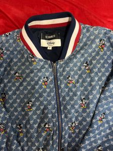 Disney Mickey Mouse Denim Bomber Jacket
