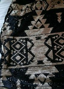 Patterned Sequins Skirt - L Size