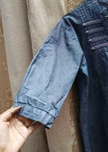 Stylish Denim Tunic Top