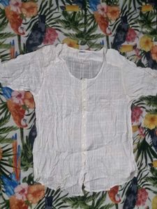 White Button-Down Top