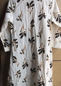 Brand new off-white floral print kurta