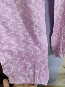 Cotton Lavender Kurta Set