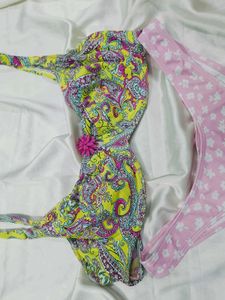 🇳🇿💫🎀Cute Pink Floral Bikini Set