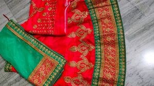 Heavy Orange Lengah For Wedding