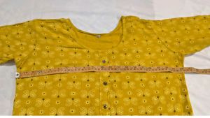 Vibrant Yellow Printed Kurta beautiful look