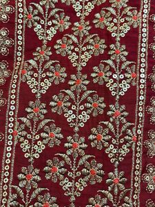 Elegant Red Kurta Set with Gold Print