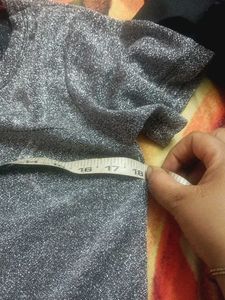 Sparkly Grey Long Sleeve Top,,,,